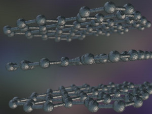 graphene structure allotrope of carbon 3D Model
