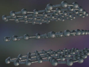 graphene structure allotrope of carbon 3D Model