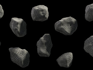 asteroids - set of 10 unique variations Modelo 3D