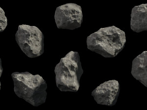 asteroids - set of 10 unique variations Modelo 3D