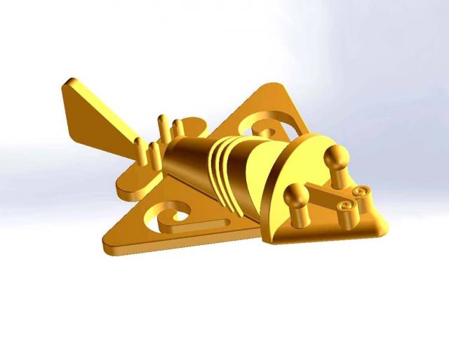 inca gold plane 3d print model 3D 프린트 모델 .c4d .max .obj .3ds .fbx .stl .blend 