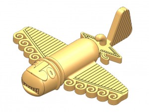 columbian gold plane 3d print model 3D Print Model