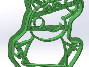 peppa pig family 3d print cookie cutters model 3D Print Model