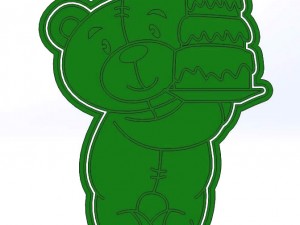 teddy bear 3d print cookie cutters model 3D Druckmodell