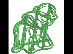 rainbow pony 3d print cookie cutters model 3D Print Model