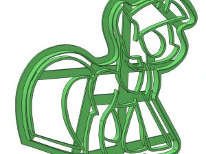rainbow pony 3d print cookie cutters model 3D Print Model