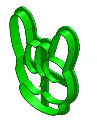 mikey mouse hands 3d print cookie cutters models 3D Print Model .c4d .max .obj .3ds .fbx .stl .blend 