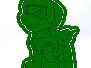 paw patrol 3d print cookie cutters model 3d print model 3D Print Model