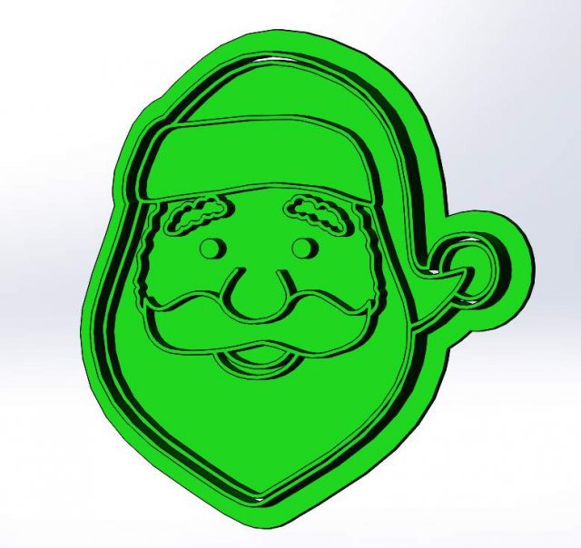 christmas and new year 3d print cookie cutters model 3Dプリントモデル .c4d .max .obj .3ds .fbx .stl .blend 