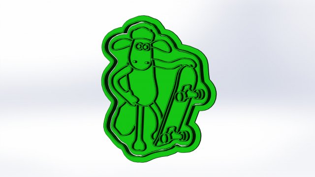 shaun the sheep 3d print cookie cutters models 3D 打印模型 .c4d .max .obj .3ds .fbx .stl .blend 