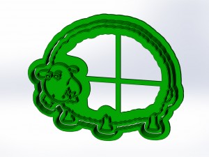 shaun the sheep 3d print cookie cutters models 3D 打印模型