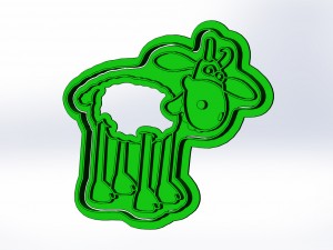shaun the sheep 3d print cookie cutters models 3D 打印模型