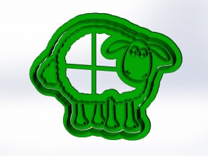 shaun the sheep 3d print cookie cutters models 3D 打印模型