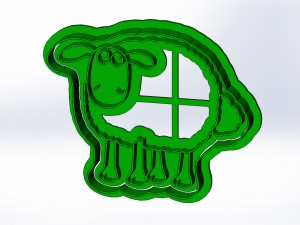 shaun the sheep 3d print cookie cutters models 3D 打印模型