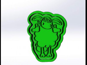 shaun the sheep 3d print cookie cutters models 3D 打印模型