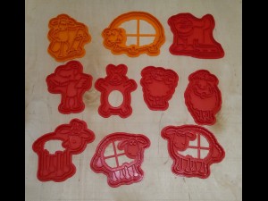 shaun the sheep 3d print cookie cutters models 3D 打印模型