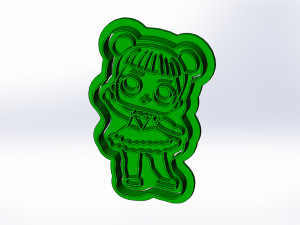 lol surprise dolls 3d print cookie cutters models 3D Baskı Modeli