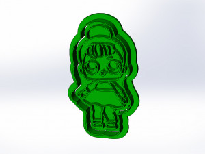 lol surprise dolls 3d print cookie cutters models 3D Baskı Modeli