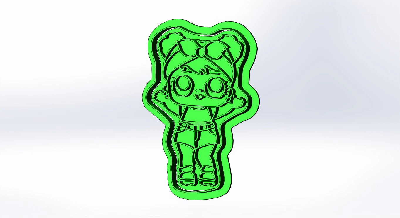 lol surprise dolls 3d print cookie cutters models 6-10 3D Print Model .c4d .max .obj .3ds .fbx .stl .blend 