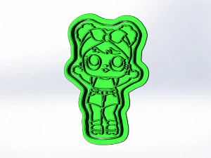 LOLサプライズ人形3Dプリントクッキーカッターモデル6-10 3Dプリントモデル