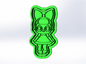 lol surprise dolls 3d print cookie cutters models 6-10 3D 프린트 모델