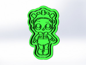 lol surprise dolls 3d print cookie cutters models 6-10 3D 프린트 모델