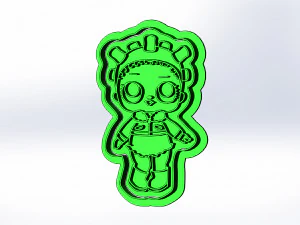 lol surprise dolls 3d print cookie cutters models 6-10 3D Print Model