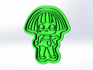 lol surprise dolls 3d print cookie cutters models 6-10 3D 프린트 모델