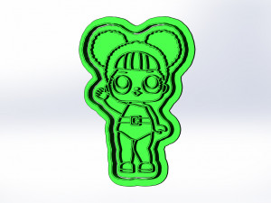 lol surprise dolls 3d print cookie cutters models 6-10 3D 프린트 모델