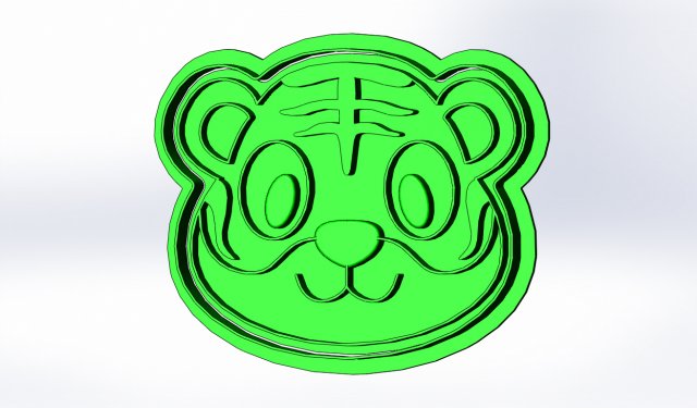 tigers set of 4 3d print cookie cutters 3D प्रिंट मॉडल .c4d .max .obj .3ds .fbx .stl .blend 