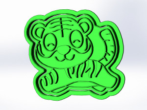 tigers set of 4 3d print cookie cutters 3D प्रिंट मॉडल