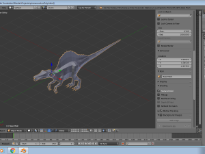 untextured rigged spinosaurus 3D Model