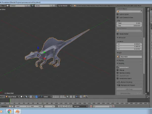 untextured rigged spinosaurus 3D Model