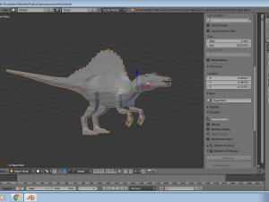 untextured rigged spinosaurus 3D Model