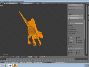 untextured rigged spinosaurus 3D Model