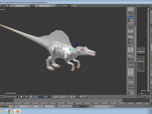 untextured rigged spinosaurus 3D Model