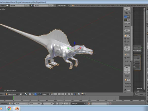 untextured rigged spinosaurus 3D Model