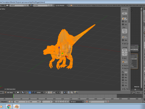 untextured rigged spinosaurus 3D Model