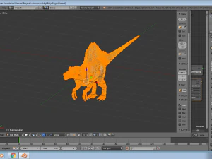 untextured rigged spinosaurus 3D Model