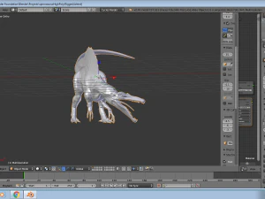 untextured rigged spinosaurus 3D Model