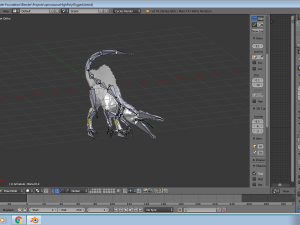 untextured rigged spinosaurus 3D Model