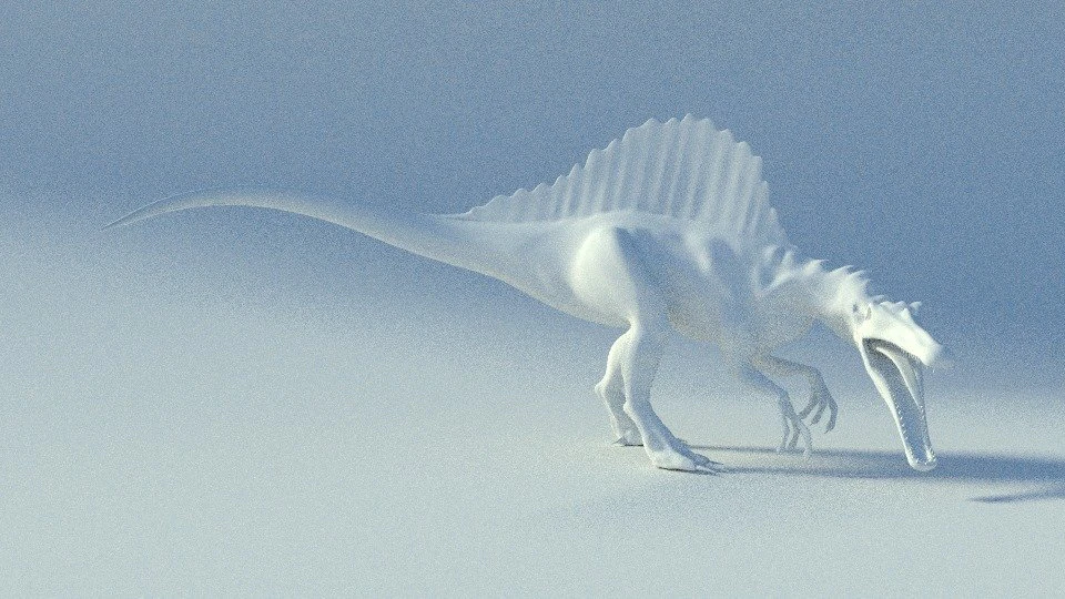 untextured rigged spinosaurus 3D Model .c4d .max .obj .3ds .fbx .stl .blend