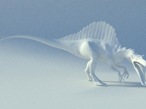 untextured rigged spinosaurus 3D Model
