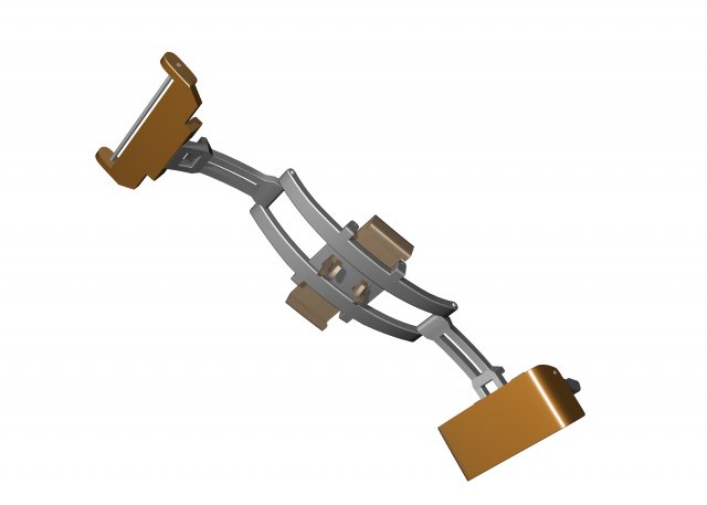clasp watch buckle strap butterfly system 3D Model .c4d .max .obj .3ds .fbx .stl .blend 