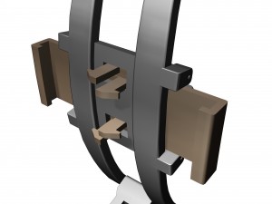 clasp watch buckle strap butterfly system 3D Model