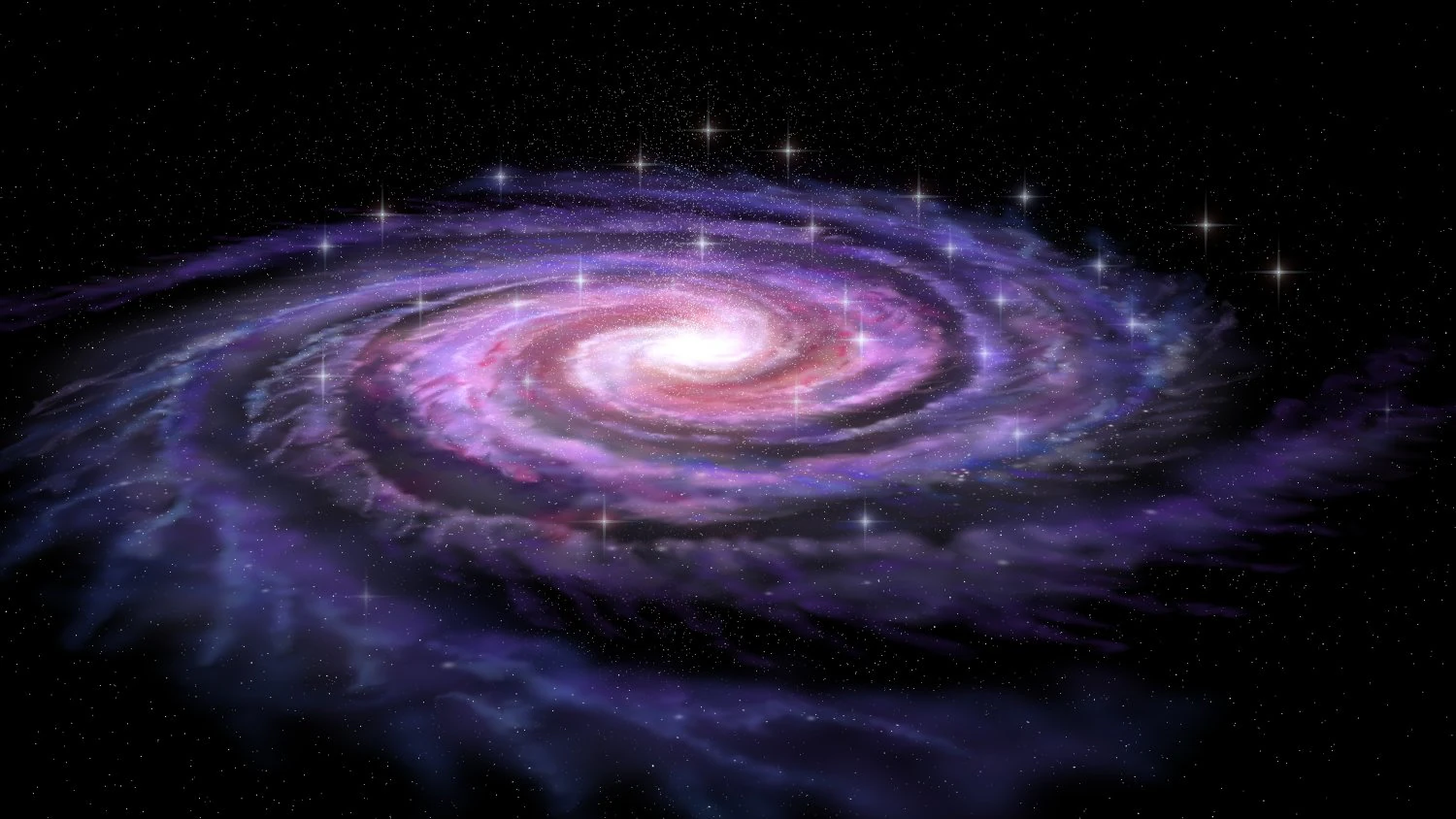 spiral galaxy in deep space 3D Model .c4d .max .obj .3ds .fbx .stl .blend 