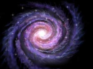 spiral galaxy in deep space 3D Model