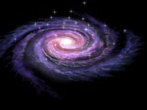 spiral galaxy in deep space 3D Model
