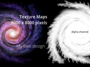 spiral galaxy in deep space 3D Model