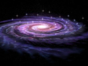 spiral galaxy in deep space 3D Model
